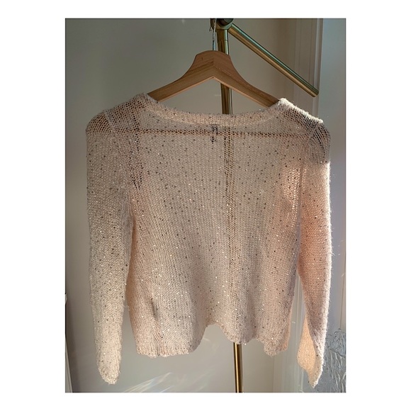 H&M Sequined Cardigan Sweater |  Beige - Picture 2 of 3